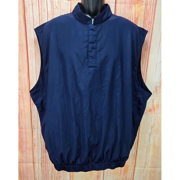 FootJoy Mens XL Navy Blue Sleeveless Golf Windbreaker Vest Lightweight - Picture 1 of 8